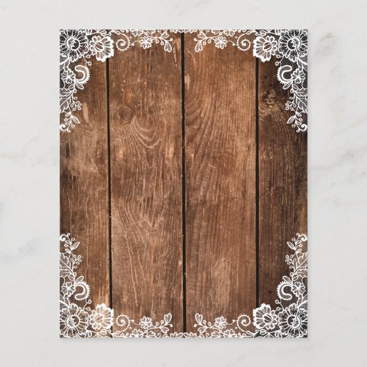 Budget land bruiloft uitnodiging (Achterkant)