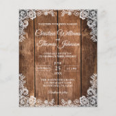 Budget land bruiloft uitnodiging (Voorkant)