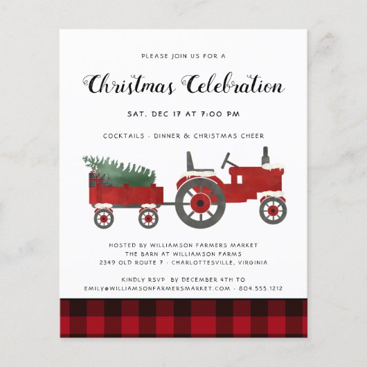 Budget Land Rustige kerstfeestdag Flyer (Voorkant)