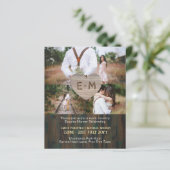 BUDGET Landelijk houten gesneden harten foto (Staand voorkant)