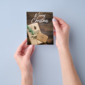 Budget Landelijk Rendier Prettig Kerstfeest Flyer (Hand)