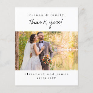 BUDGET Landelijk Script Bedankt Trouwfoto Flyer