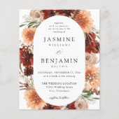 Budget Landelijke Aarde & Champagne Bloemen Bruilo Flyer (Voorkant)