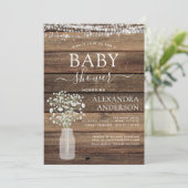 Budget Landelijke Baby Shower Jar Lichten Boerderi Kaart (Staand voorkant)