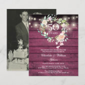 Budget Landelijke Bloemen 50ste Verjaardag Foto Ui (Voorkant / Achterkant)