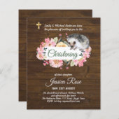 BUDGET Landelijke Bos Doop Uitnodiging Doopfeest (Voorkant / Achterkant)