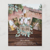 Budget Landelijke Foto EUCALYPTUS Trouwkaarten (Voorkant)