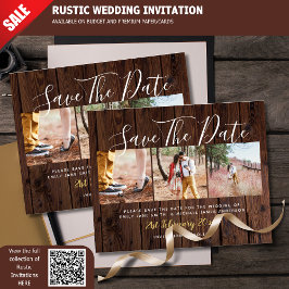 Budget Landelijke Fotocollage Save The Dates Houte