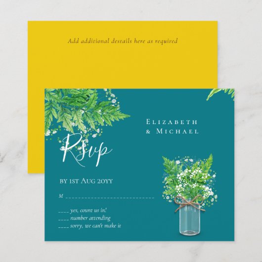 BUDGET Landelijke groene begroeiing RSVP Varentakk (Voorkant / Achterkant)