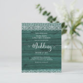 BUDGET Landelijke groene witte kanten trouwdag (Staand voorkant)