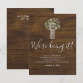 Budget Landelijke Gypsophila Steenhouwen Trouwfees (Voorkant / Achterkant)