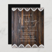 Budget Landelijke Houten Kanten Trouw Uitnodiginge (Voorkant / Achterkant)