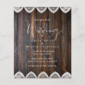 Budget Landelijke Houten Kanten Trouw Uitnodiginge (Voorkant)