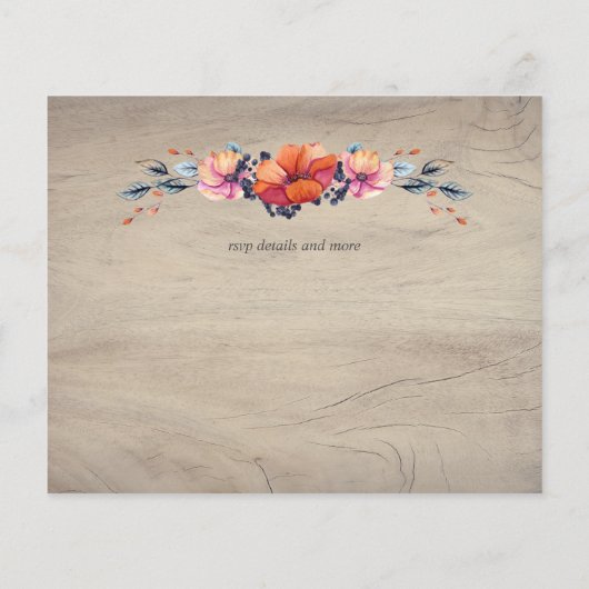 Budget Landelijke Houten Sinaasappel Huwelijksuitn (Achterkant)