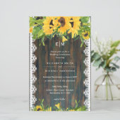 BUDGET Landelijke Houten Zonnebloemen Kant Werk Ui (Staand voorkant)