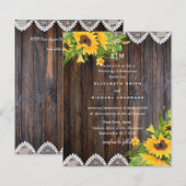 BUDGET Landelijke Houten Zonnebloemen Kant Werk Ui (Voorkant / Achterkant)