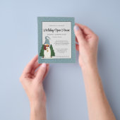Budget Landelijke Kerst Sneeuwman Open Huis Flyer (Hand)