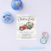 Budget Landelijke Kerstfeest Uitnodiging Rode Truc Flyer (Enkel)