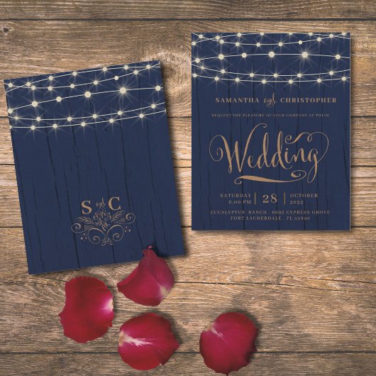 Budget Landelijke Navy Blauwe Slingerlichten Bruil