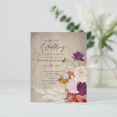 BUDGET Landelijke Pruim Gember Vijgen Trouw Uitnod (Staand voorkant)