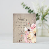 BUDGET Landelijke pruim gember vijgen trouw uitnod (Staand voorkant)