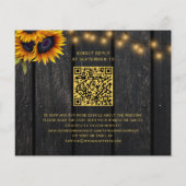 Budget landelijke QR-code foto trouwuitnodiging (Achterkant)