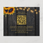 Budget landelijke QR-code foto trouwuitnodiging Flyer (Achterkant)