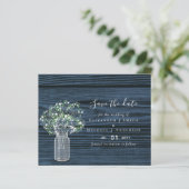 Budget Landelijke Save Date Kaarten met Babys Brea (Staand voorkant)