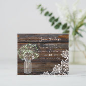 Budget Landelijke Save Date Kaarten met Babys Brea (Staand voorkant)