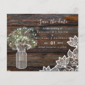 Budget Landelijke Save Date Kaarten met Babys Brea (Voorkant)