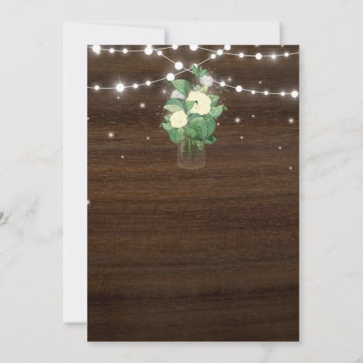 Budget Landelijke Script Slingerlichten & Kanten B Save The Date (Achterkant)