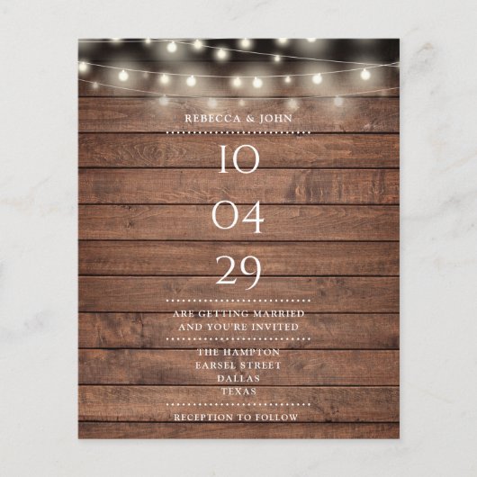 Budget Landelijke Slingerlichten Datum Trouw Uitno (Voorkant)