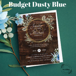 BUDGET Landelijke Stofblauwe Bloemen Bruiloftsinva