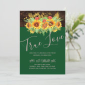 Budget Landelijke Zomer Zonnebloemen Bloem Bruilof (Staand voorkant)