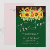 Budget Landelijke Zomer Zonnebloemen Bloem Bruilof (Voorkant / Achterkant)