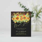 Budget Landelijke Zomer Zonnebloemen Bruiloft Bloe (Staand voorkant)