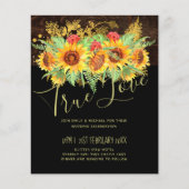 Budget Landelijke Zomer Zonnebloemen Bruiloft Bloe (Voorkant)