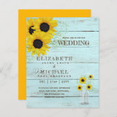 BUDGET Landelijke Zonnebloem Baby's Adem Trouw Uit (Voorkant / Achterkant)