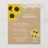 BUDGET Landelijke Zonnebloem Baby's Adem Trouw Uit (Voorkant)