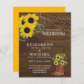 BUDGET Landelijke Zonnebloem Baby's Adem Trouw Uit (Voorkant / Achterkant)