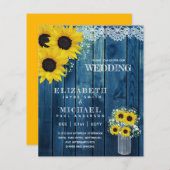 BUDGET Landelijke Zonnebloem Baby's Adem Trouw Uit (Voorkant / Achterkant)