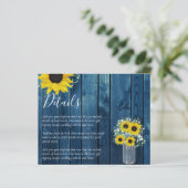 BUDGET Landelijke Zonnebloem Bruiloft Details Bijl (Staand voorkant)