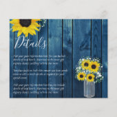 BUDGET Landelijke Zonnebloem Bruiloft Details Bijl (Voorkant)
