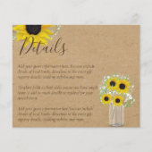 BUDGET Landelijke Zonnebloem Bruiloft Details Bijl (Voorkant)