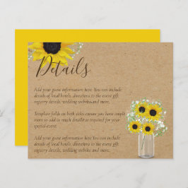 BUDGET Landelijke Zonnebloem Bruiloft Details Bijl