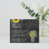 BUDGET Landelijke Zonnebloem Bruiloft Details Bijl (Staand voorkant)