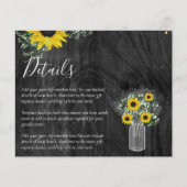 BUDGET Landelijke Zonnebloem Bruiloft Details Bijl (Voorkant)