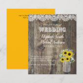 BUDGET Landelijke Zonnebloem Gypsophila Kanten Tro (Voorkant / Achterkant)