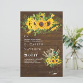 Budget Landelijke Zonnebloemen Baby's Adem Krijtst (Staand voorkant)