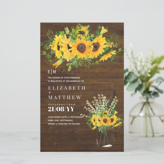 Budget Landelijke Zonnebloemen Baby's Adem Krijtst (Staand voorkant)